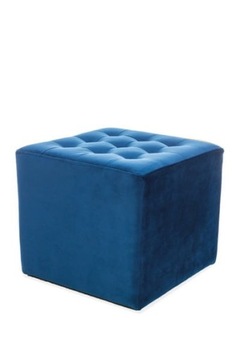 Pufa tapicerowana podnóżek KOSTKA LORI velvet granatowy bluvel 86