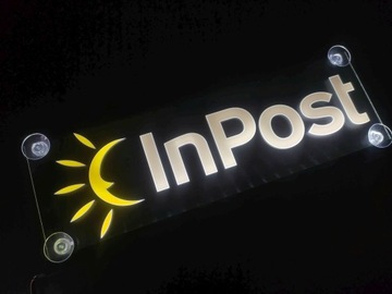 Tablica z Logiem Firmy INPOST rozmiar 40x16 - tablica LED Kolorowa