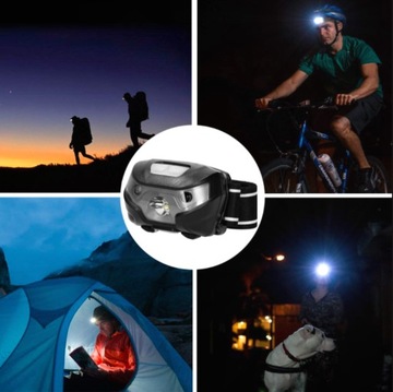 LATARKA CZOŁOWA AKUMULATOROWA REGULOWANA + CZUJNIK