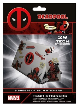 Naklejki Deadpool Merc With A Mouth Zestaw Na laptopa 29 sztuk Prezent