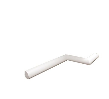 Плинтус БЕЛЫЙ ЧЕТВЕРТЬ КРУГЛЫЙ LPC-12