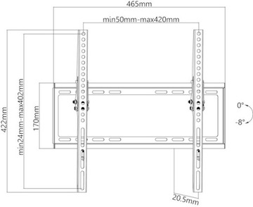 Крепление для телевизора Goobay BASIC TILT M 32–55 дюймов