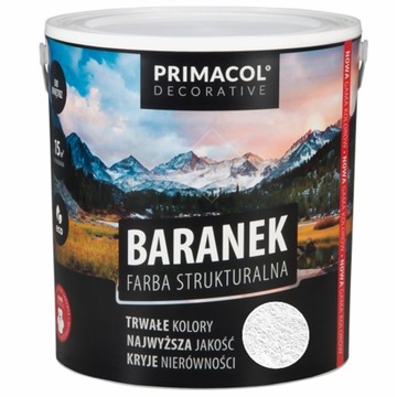 Farba strukturalna BARANEK PRIMACOL Biała 5L