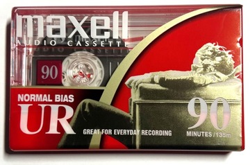 NOWA KASETA MAGNETOFONOWA MAXELL AUDIO CASSETTE UR90 NORMAL BIAS UR 90min