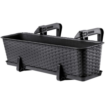 БАЛКОННАЯ ЯЩИКА 60 см ЦВЕТОЧНЫЙ ВАЗ ПОДСТАВКА ДЛЯ ЦВЕТОВ БАЛКОННЫЕ РУЧКИ