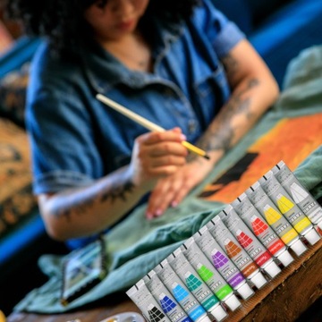 Краски для ткани, одежды, обуви, красители для росписи одежды, набор 12 цветов.