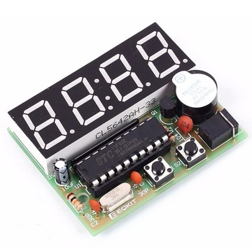 Elektroniczny cyfrowy zegar LED 4 BIT DIY KIT