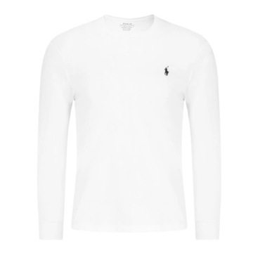 -45% POLO RALPH LAUREN LONGSLEEVE MĘSKI CUSTOM SLIM BIAŁY XL