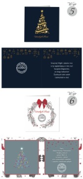 Корпоративная рождественская открытка - логотип + конверт