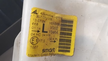 1307022336 SVĚTLOMET LEVÝ SMART FOURTWO I