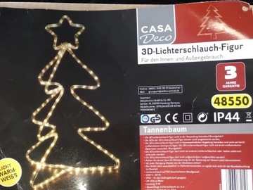 Świąteczna dekoracja Choinka LED 3D 85 cm WADA!!!