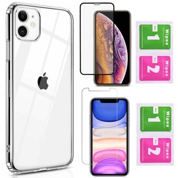 Прозрачный чехол для iPhone 11 + 2x СТЕКЛА