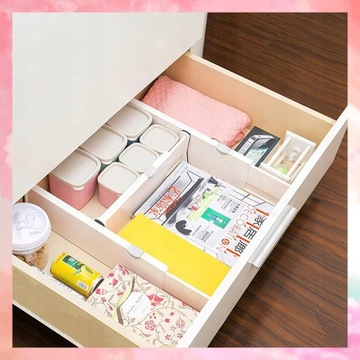 НАБОР ОРГАНАЙЗЕРОВ ДЛЯ ЯЩИКА РАЗДЕЛИТЕЛЬ БЕЛЫЙ ГЛЯНЦЕВЫЙ БЕЛЫЙ 4 ШТ.