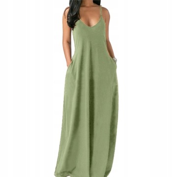 СВОБОДНОЕ ДЛИННОЕ ПЛАТЬЕ С КРУГЛОЙ ШЕЕЙ