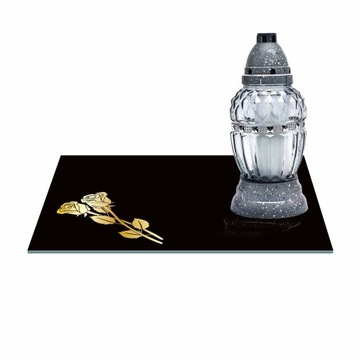 SZKLANA PODSTAWKA POD ZNICZE 30x20cm 488a