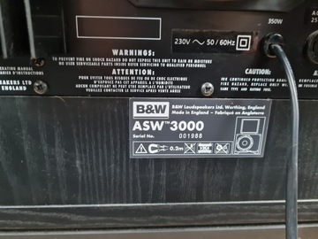 B&W ASW 3000 — активный сабвуфер