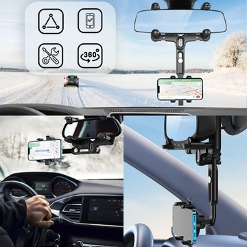 ДЕРЖАТЕЛЬ ДЛЯ ТЕЛЕФОНА НА ЗЕРКАЛЕ - ПРОЧНЫЙ АВТОДЕРЖАТЕЛЬ ДЛЯ ТЕЛЕФОНА