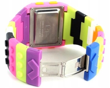 Zegarek dla chłopca budzik klocki dla chłopca elektroniczny stoper Kolorowy