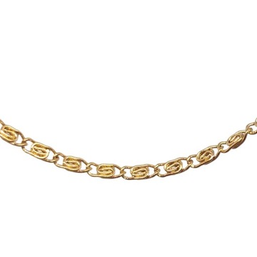 ŁAŃCUSZEK PTASIE OKO 45cm x 2mm ZŁOTY POZŁACANY 18k ZŁOTEM NA SZYJĘ