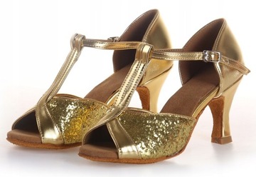 BUTY DO TAŃCA TANECZNE LATINO SALSA 7cm - CZARNE