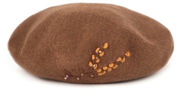 Szaleo ANGOROWY beret Listopadowy cz21416-1