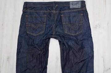 DIESEL LARKEE STRAIGHT JEANS spodnie męskie granatowe PREMIUM 38/34 pas 100