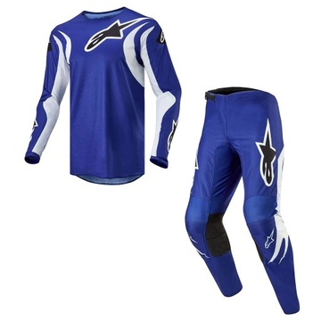 Komplet strój cross quad ENDURO ALPINESTARS MX FLUID LUCENT BLUE YAMAHA XL