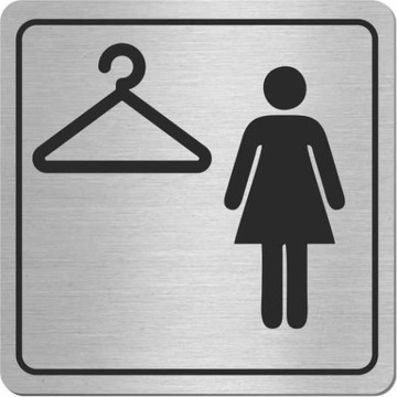Tabliczka na drzwi SZATNIA DAMSKA - STAL INOX