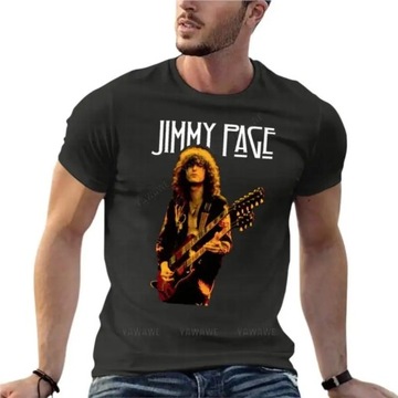 Jimmy Page Hard Rock Band Oversizeds For Men cotton T-Shirt Koszulka