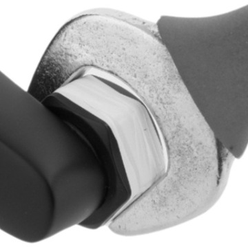 Czarna bateria kuchenna ścienna długa obrotowa wylewka kran do kuchni loft