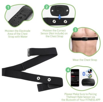 Ремешок с датчиком пульсометра для GARMIN POLAR WAHOO Magene Coospo