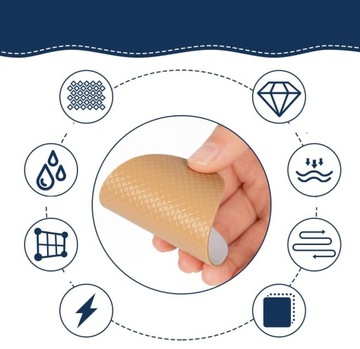 4x NAKLEJKI NA PODESZWĘ ANTYPOŚLIZGOWE PODKŁADKI POD BUTA BEŻOWE KAUCZUKOWE