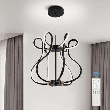 NOWOCZESNA LAMPA SUFITOWA LED WISZĄCA Z PILOTEM