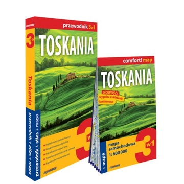 Toskania 3w1 przewodnik + atlas + mapa NOWE WYDANIE