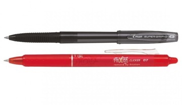 Zestaw długopis PILOT SUPER GRIP czar+FRIXION czer