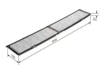 BOSCH 1 987 432 424 FILTR VENTILACE PROSTORU SPOLUJEZDCE