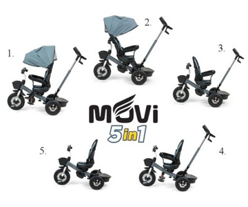 MILLY MALLY 2490 Movi серый трехколесный велосипед 5в1