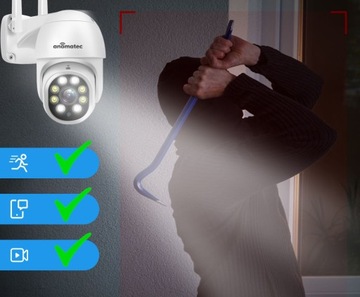 НАРУЖНАЯ БЕСПРОВОДНАЯ WIFI IP PTZ-КАМЕРА 8MPX 4K ПРИЛОЖЕНИЕ TUYA IR LED