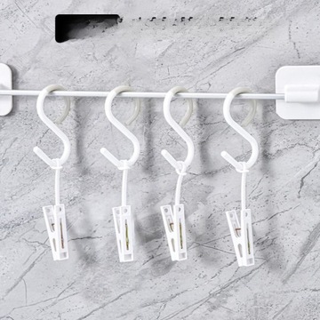 КРЮЧКИ ПЛАСТИКОВЫЕ S 12ШТ ДЛЯ ОДЕЖДЫ И ПОЛОТЕНЕЦ КУХНЯ, ВАННАЯ (S)