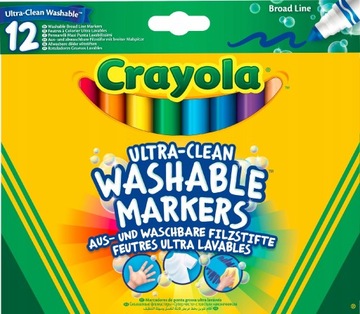 Crayola Grube zmywalne Flamastry 12 szt.