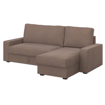 VILASUND Pokrycie sofy z leż., Velvet Brown