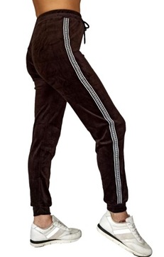 ЖЕНСКИЕ БАРХАТНЫЕ СПОРТИВНЫЕ БРЮКИ С ЛАМПАМИ *S/M*