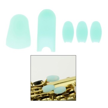 Wysokiej jakości silikonowa kolorowa podkładka pod kciuk do saksofonu w kolorze niebieskim