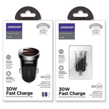 АВТОМОБИЛЬНОЕ ЗАРЯДНОЕ УСТРОЙСТВО JOYROOM FAST 2x USB 30 Вт