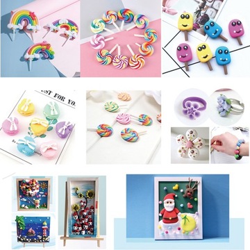 НАБОР ДЛЯ МОДЕЛИРОВАНИЯ ДЛЯ ВЫПЕЧКИ ГЛИНЫ АКСЕССУАРЫ 46 ЦВЕТОВ + ИНСТРУМЕНТЫ И АКСЕССУАРЫ