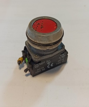 Przycisk sterowniczy NEF 30 AC-15 230V 6A DC-13-110V 1A czerwony