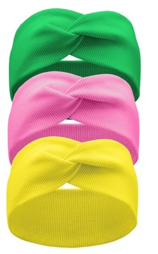 ZESTAW 3szt!!! Opaska prążek 38-40 XS turban