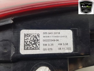 SKODA KODIAK 2023 LEVÝ STRANA SVĚTLA ZADNÍ