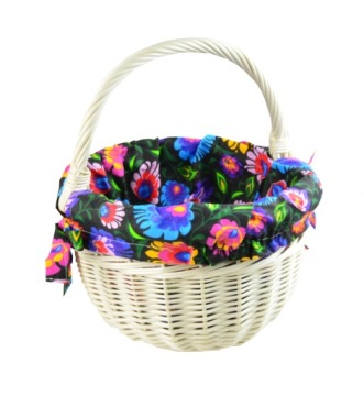 KOSZYK NA PIKNIK wiklinowy kosz + WKŁAD, rozm. L