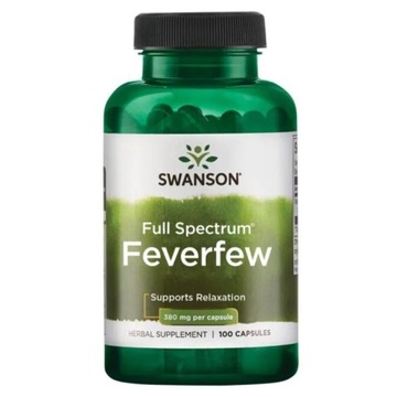 SWANSON FEVERFEW 380mg 100 kaps.